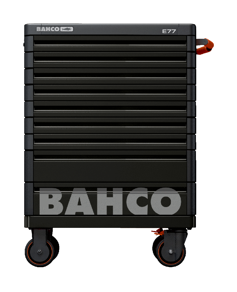 Bahco Yüksek kalite E77 takım arabası. 9 Çekmeceli takım arabası, koruyucu özel çekmece tamponlu
