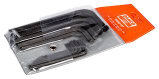 allen altıgen anahtar seti, inç, siyah yüzey