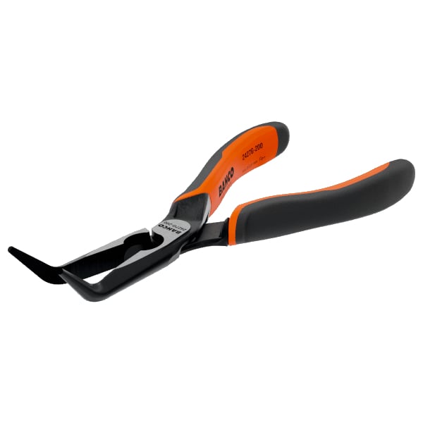 Bahco Kendiliğinden Açılan Çift Bileşenli Saplara Sahip Olan Fosfat Kaplamalı ERGO™ 45° Eğik Uçlu Hassas Kargaburunlar (160 mm) Endüstriyel paketleme