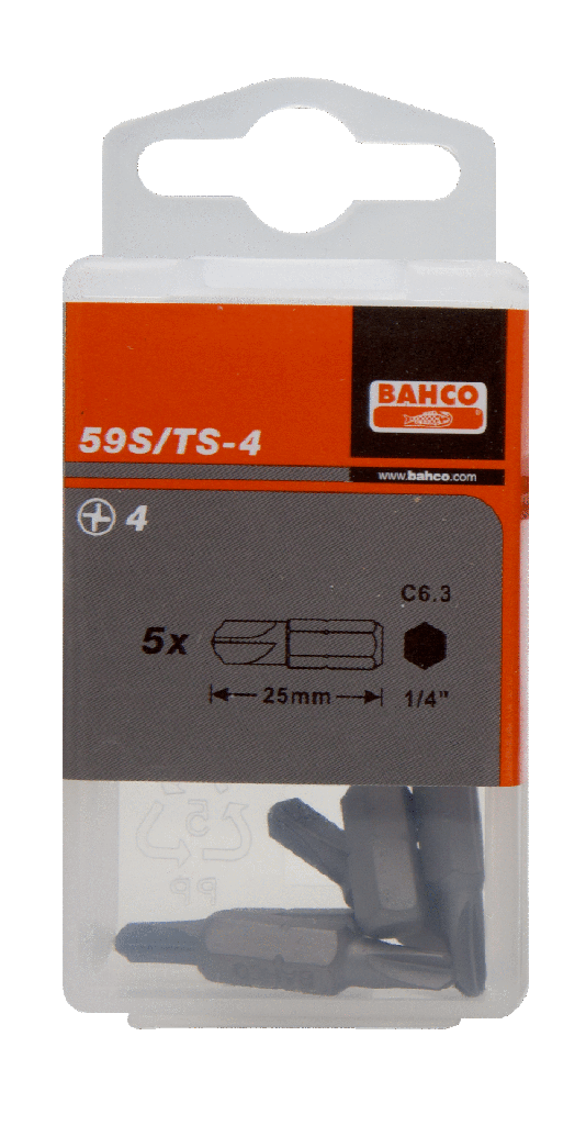 Bahco Standart Tornavida BitsTorq-Set® Metrik - 25 mm