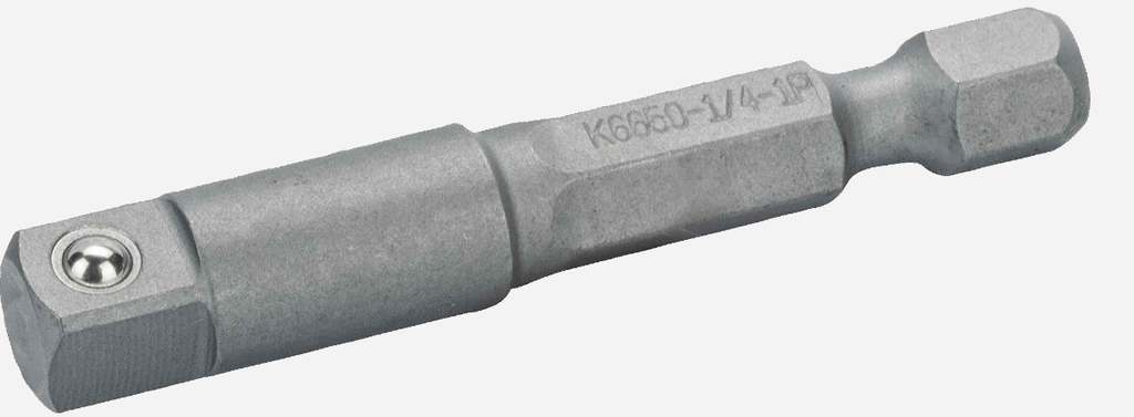 Kare 1/4” veya 3/8” için Altıgen 1/4” ile Lokma Adaptörü - 50 mm