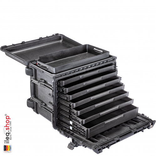 PELİ 004500-0610-110E ÇANTA 0450SD6,WL/6 SHALLOW+1 DEEP DRAWERS,BLK