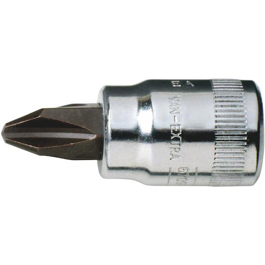 Bahco 1/4” kare şaft lokma, phillips vidalar için