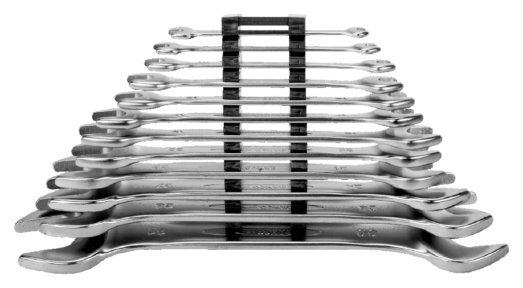 Çift ağız anahtar seti, metrik