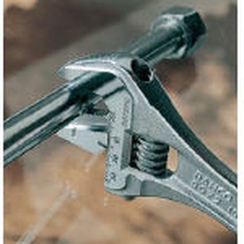 Bahco ERGO ™ kauçuk saplı, merkezi somun, fosfat kaplı, ayarlanabilir anahtar, çift taraflı