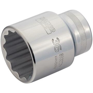 Bahco Standart Uzunlukta Kare Uçlu  Lokma, 1". 2-3/16", 12 nokta Dinamik Döndürme Profili.