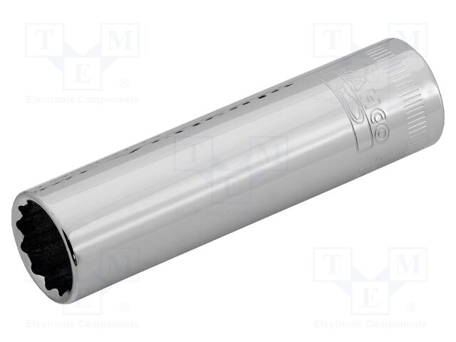 Bahco Lokma uzun seri, metrik 3/8” kare şaft. Çift altıgen, metrik ölçülerde