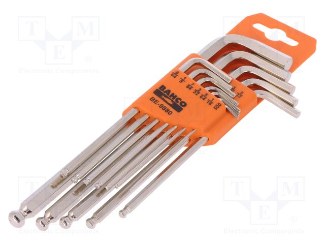 Bahco Altıgen top başlı vida başları için, 12 parça