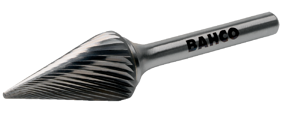 Bahco 3 mm x 11 mm - Ø10 Sivri Burunlu Konik Başlı Karbür Döner Çapaklar 3 mm