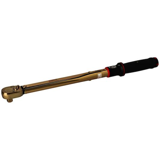 Bahco Alüminyum Bronzdan Gösterge Ölçülü ve Sabit Cırcır Başlıklı Mekanik Ayarlanabilir Ölçekli Kıvılcım Çıkarmaz Tork Anahtarı,16 N.m-200 N.m