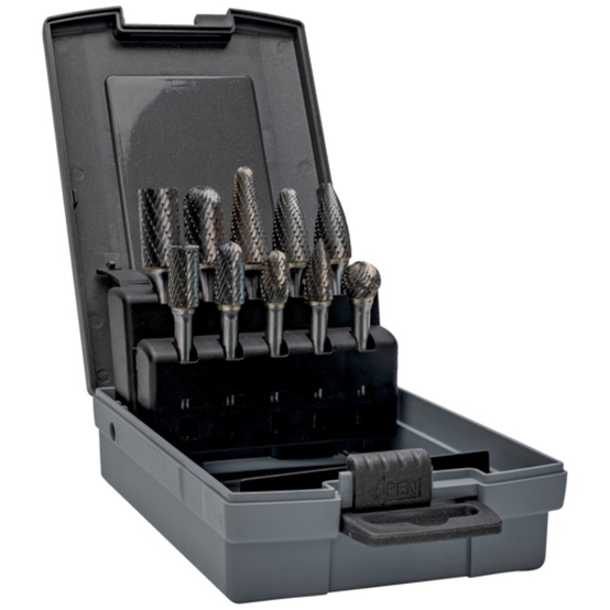 Bahco Metal için Tungsten Karbür Döner Freze Seti - 10 adet