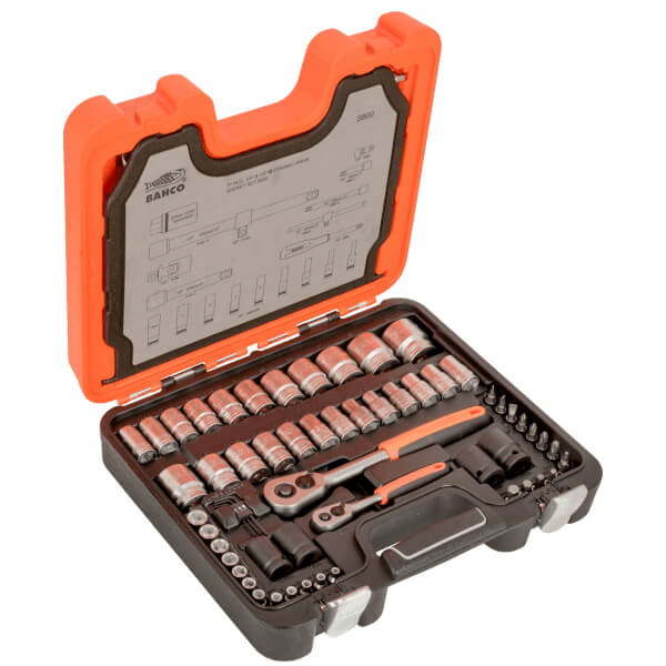 Bahco 1/2+1/4'' lokma seti,77 parça