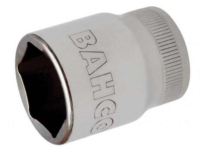 Bahco Standart lokma, 1/2" kare şaft. Altıgen profil, metrik ölçü