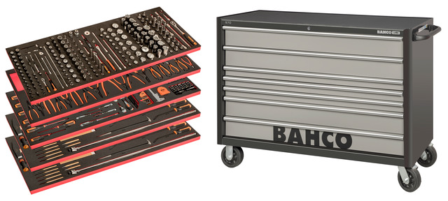 Bahco 53 inç Alet Arabası Genel Amaçlı Alet Kiti - 488 adet