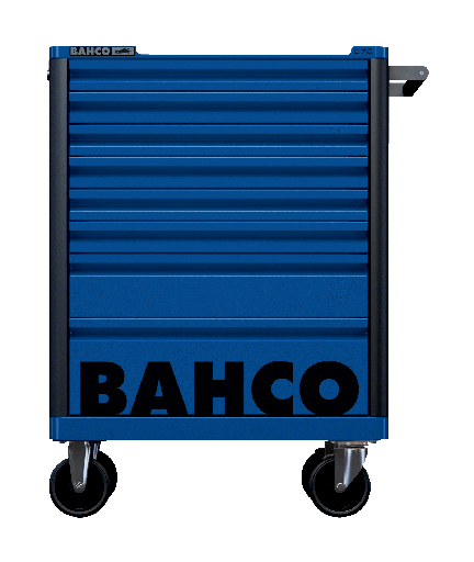 [1472K8BLUE] Bahco E72 takım arabası. 8 Çekmeceli takım arabası, koruyucu özel çekmece tamponlu