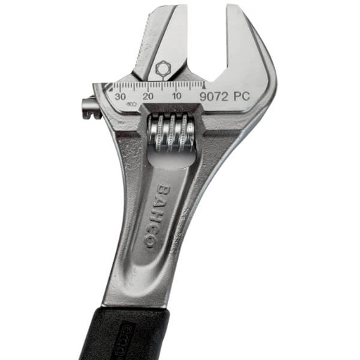 [9071 PC] Bahco ERGO ™ Kauçuk Saplı Merkezi Somun Ayarlanabilir Anahtar, çift taraflı