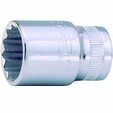 [A6700DZ-3/8] Standart lokma,1/4''  kare şaft. Yıldız, inç ölçülerde. İnce çeper