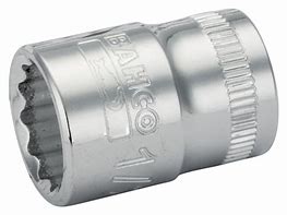[A7400DZ-19/32] Bahco Standart lokma,3/8” kare şaft. Çift altıgen, inç. İnce çeper