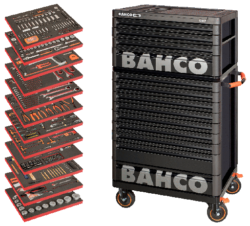 [XLARGE] Bahco Alet Arabası, Genel Amaçlı Alet Kiti - 560 Parça